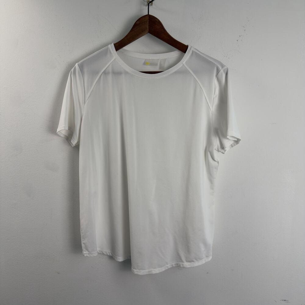 Zella Woman's Short Sleeve White Lightweight Top Large